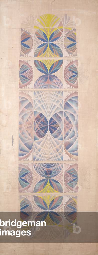Design for the ceiling of the Mary Harris Memorial Chapel, University of Exeter, 1956 (oil on board)