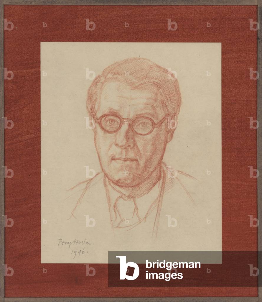 Self portrait, 1946 (red chalk on paper)