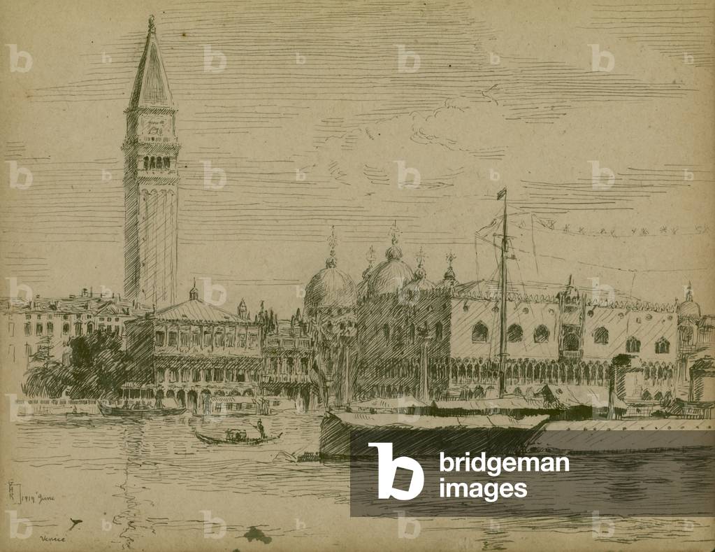Venice, 1919 (pen & ink on paper) 