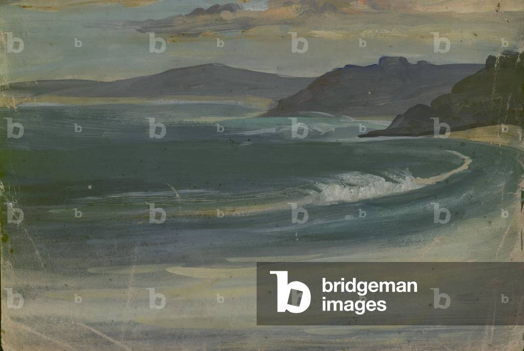 Scottish landscape (oil on paper)