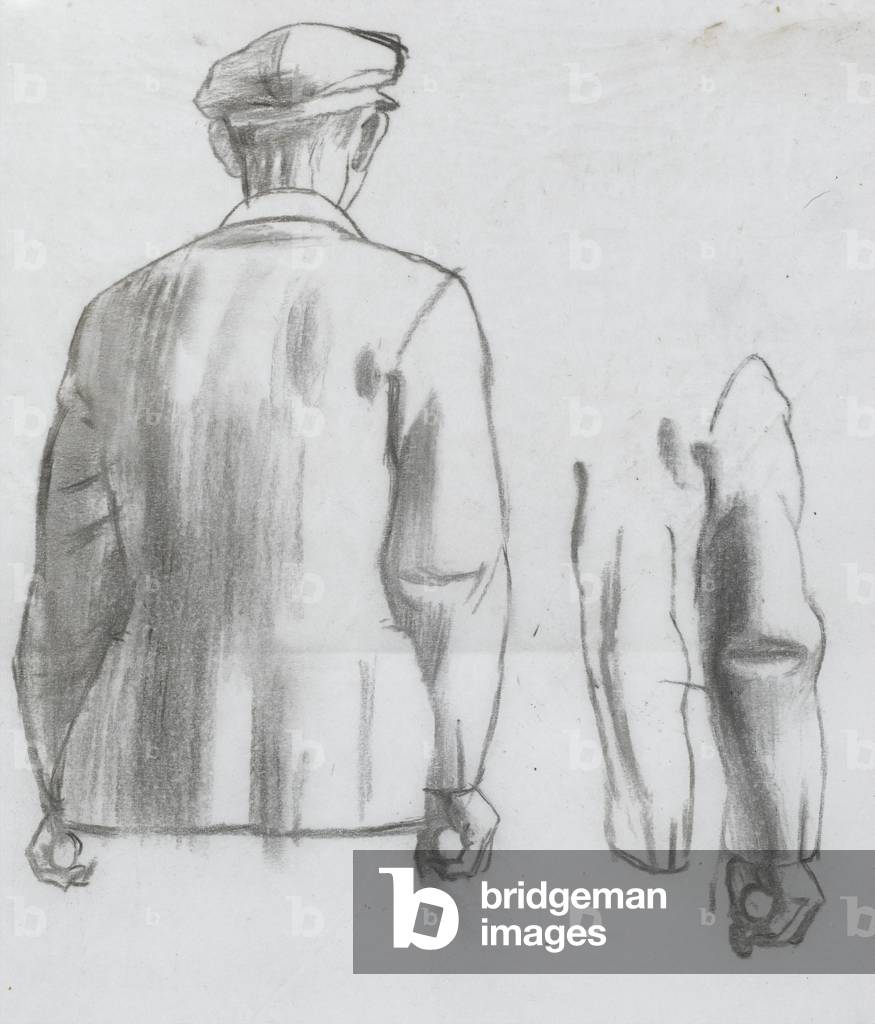 Study for The Gardener (pencil on tracing paper)