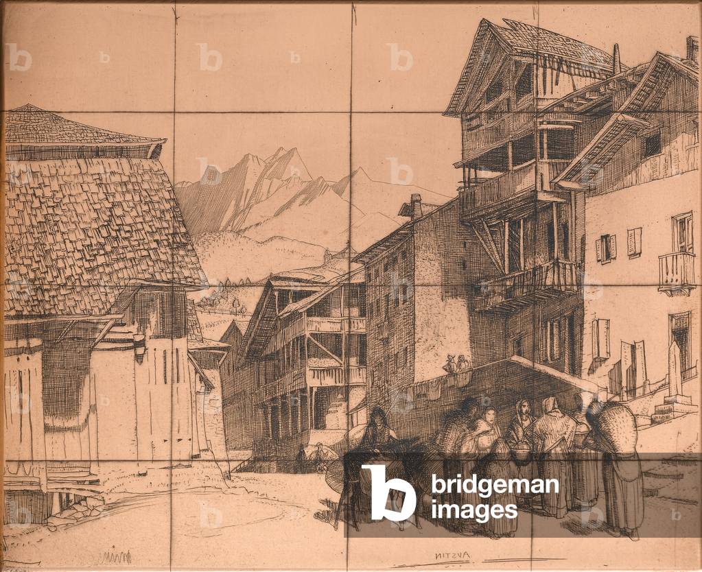 Sottocastello, 1926 (copper etching plate)