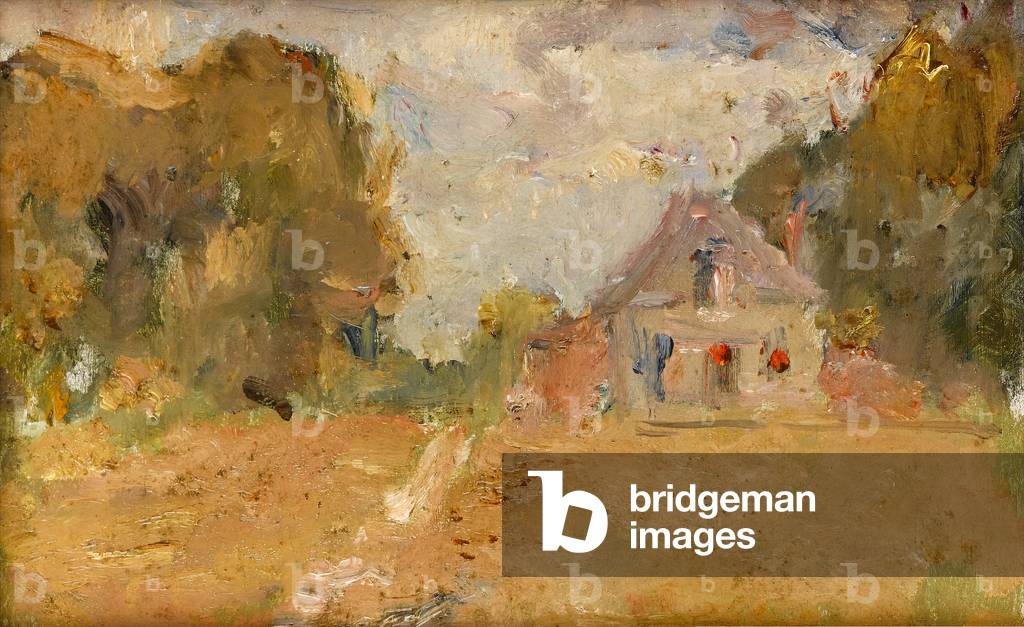 The Post Office, Saint-Hubert, Rozay-en-Brie, Seine-et-Marne, Île-de-France, c.1890s (oil on board)