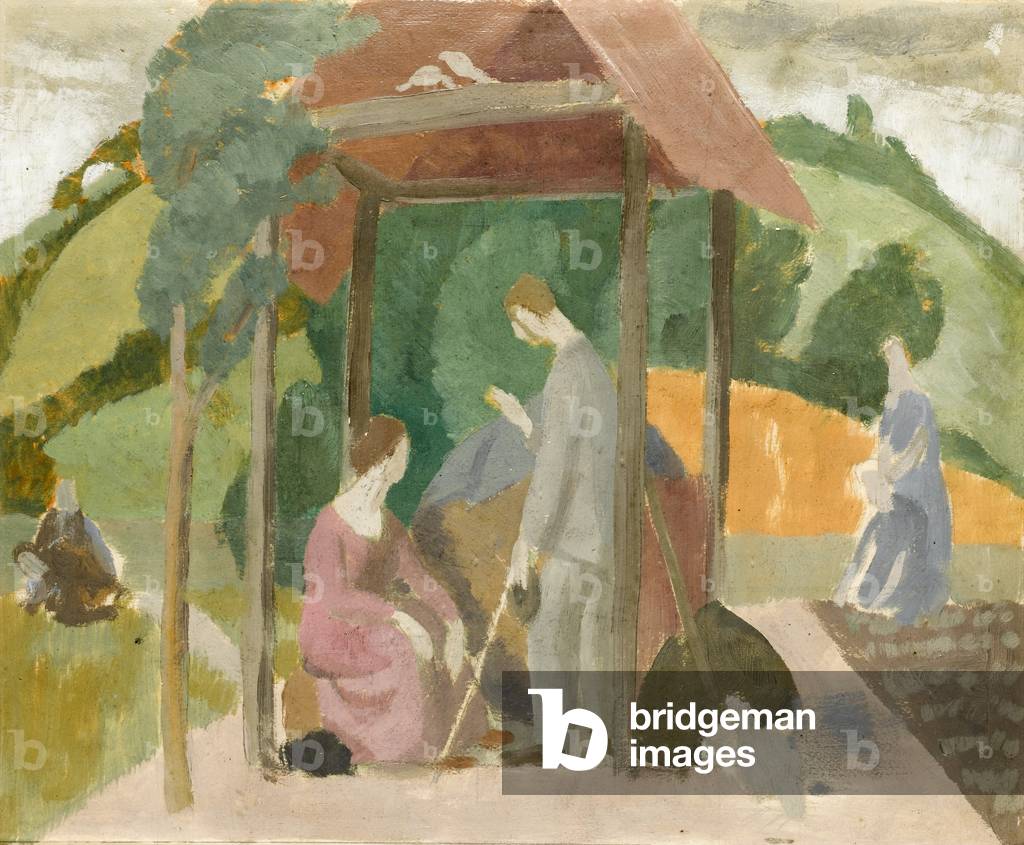 Rest on the Flight into Egypt, c.1925 (oil on paper)