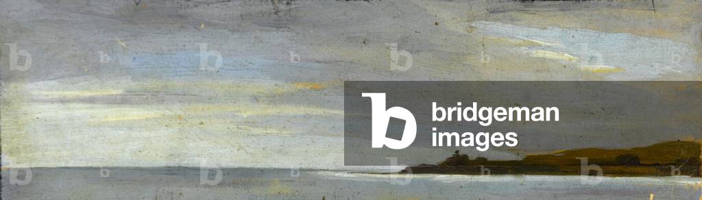 Coastal view from the sea front at Swanage, 1926 (oil on panel)