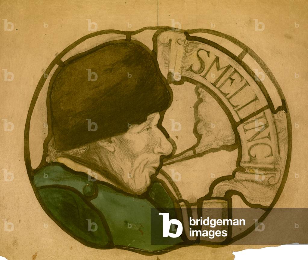 Smelling, c.1900 (pencil & w/c on paper) 