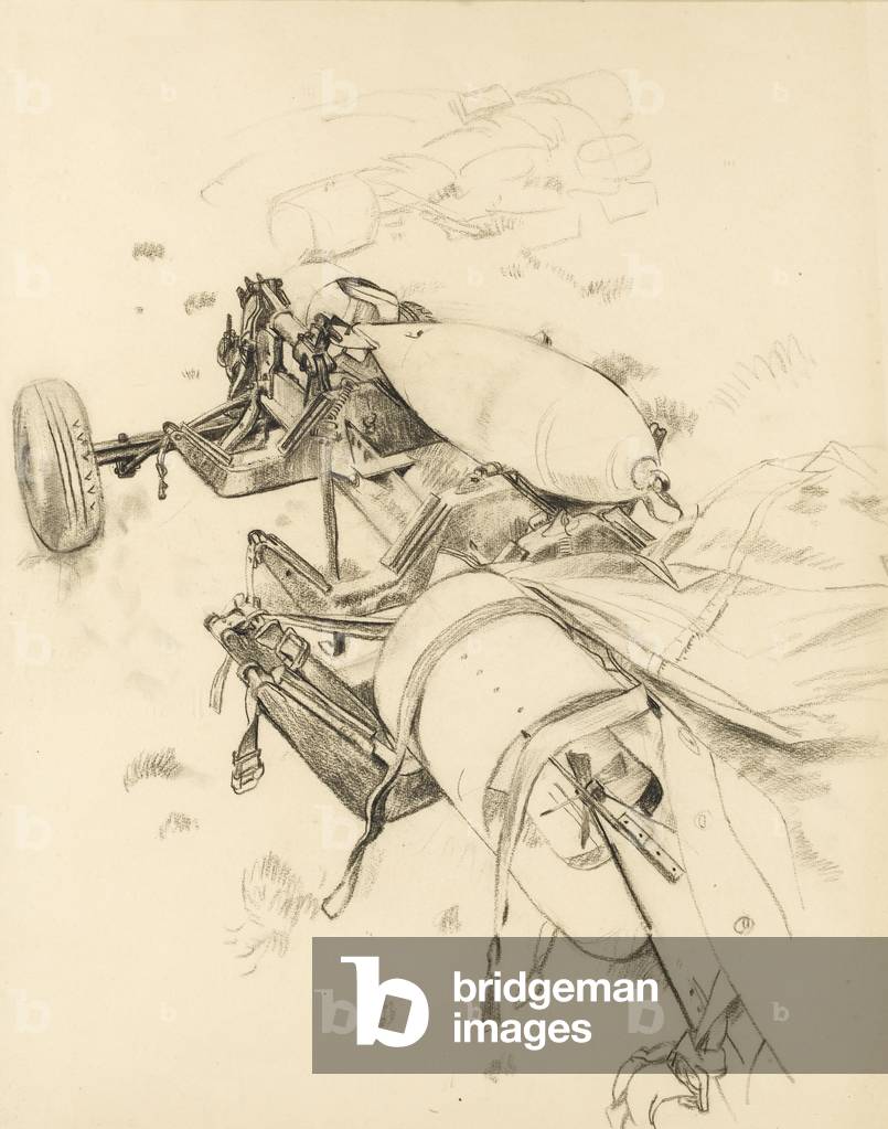 Bomb Trolley, 1944 (pencil on paper)