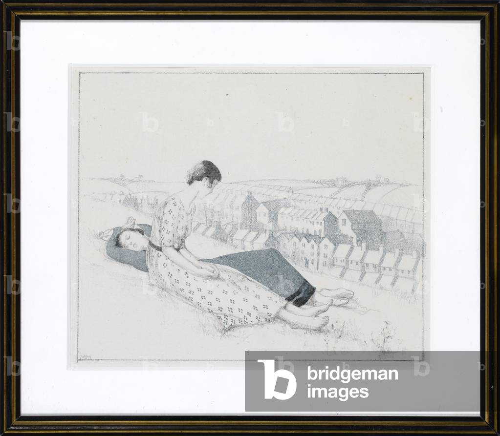 Rest, above Rochester (colour litho)