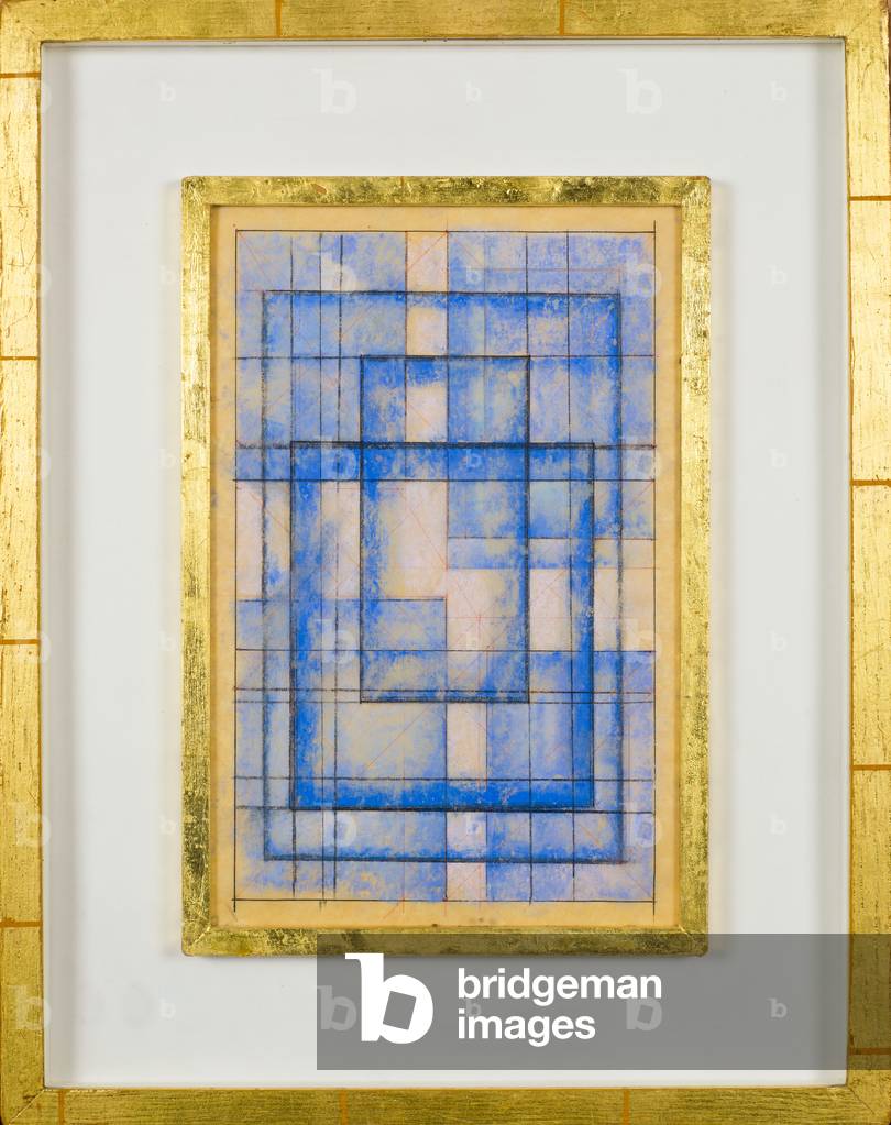 Study 2 for Reciprocity, c.1970 (chalk & pen on tracing paper)