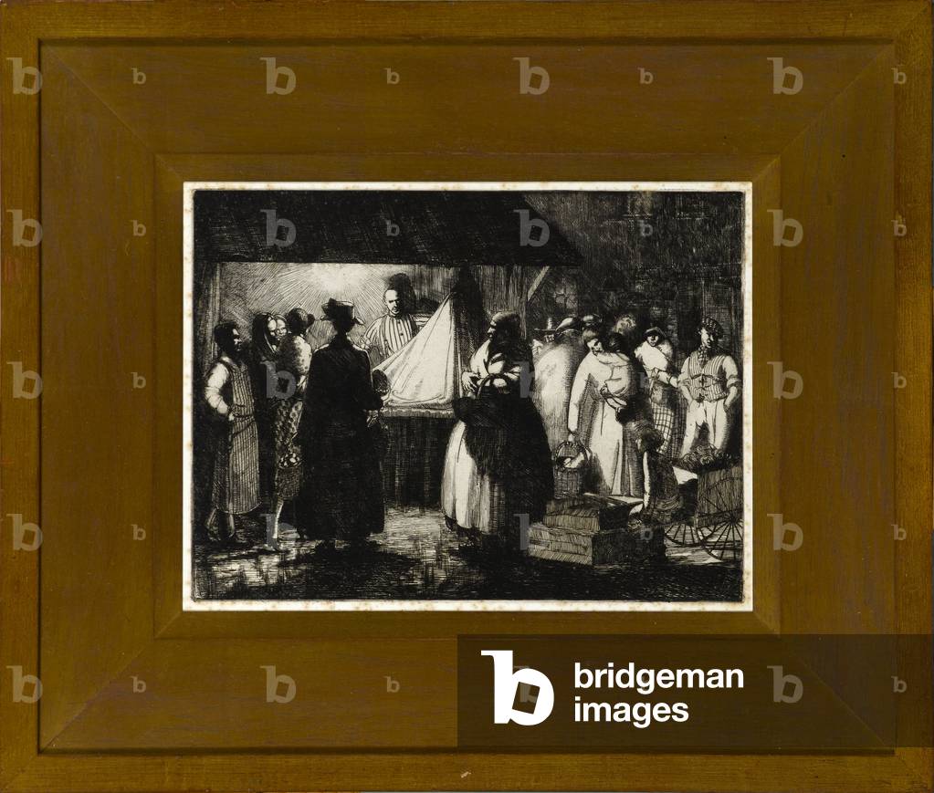 Market Scene, c.1926 (engraving)