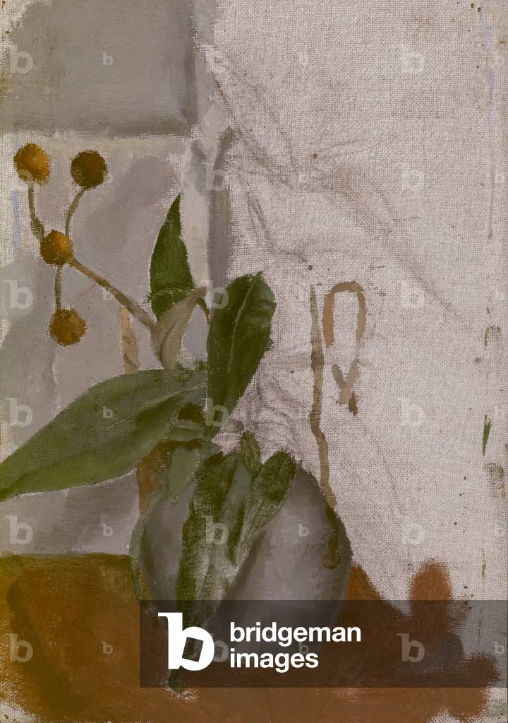 Still life with Echinacea (oil on canvas)