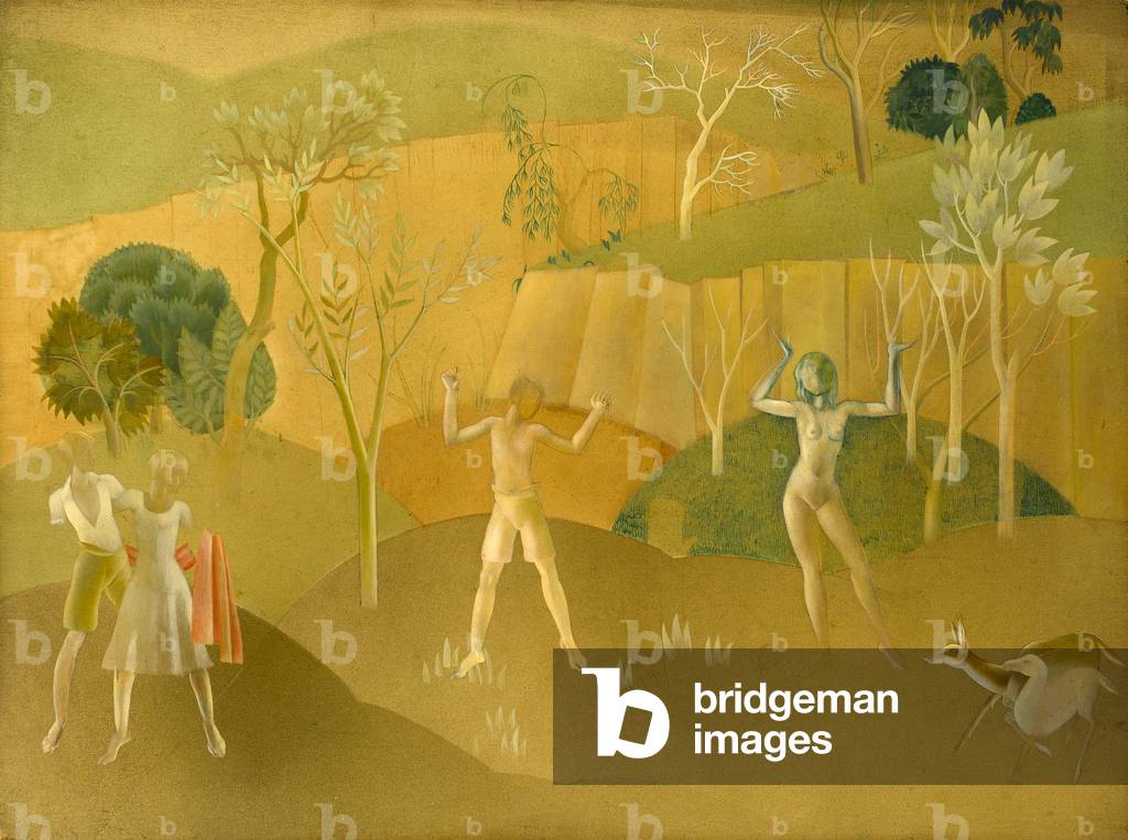 Adam and Eve, c.1925 (tempera on panel)