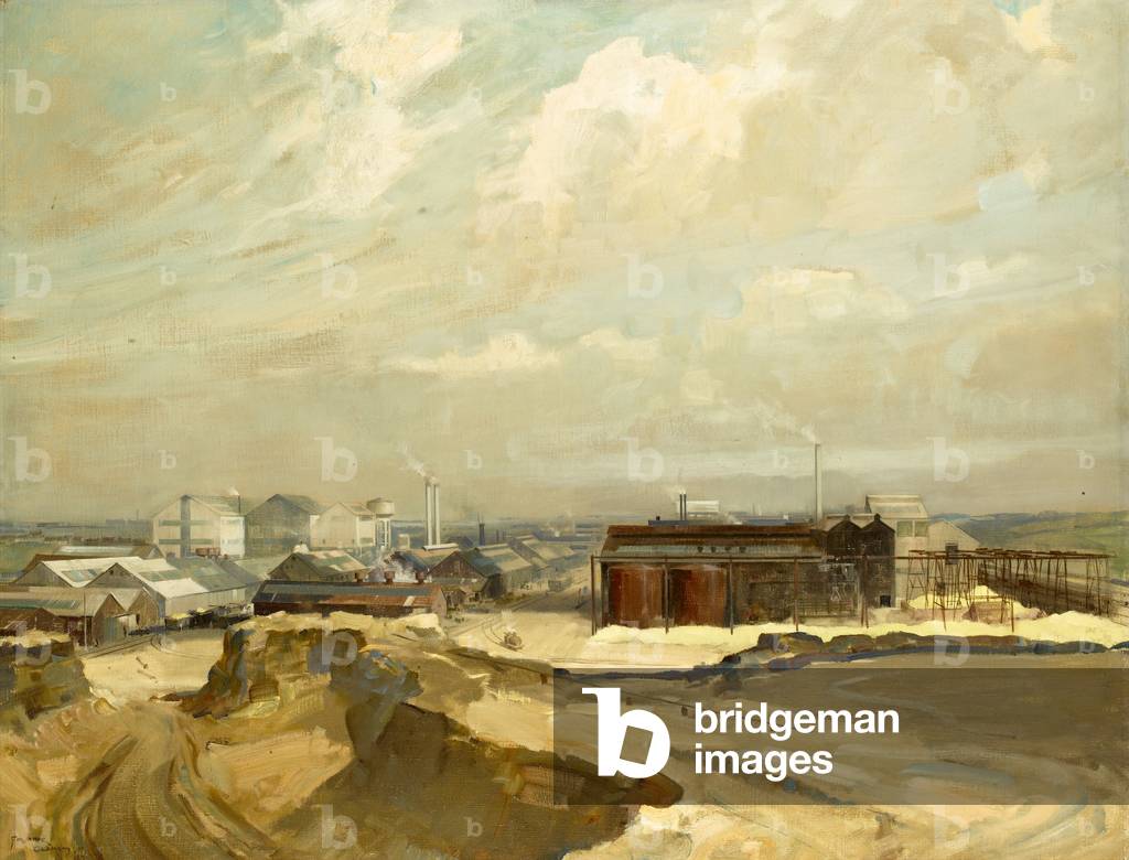 Kingsway Works Luton, 1947 (oil on canvas) 