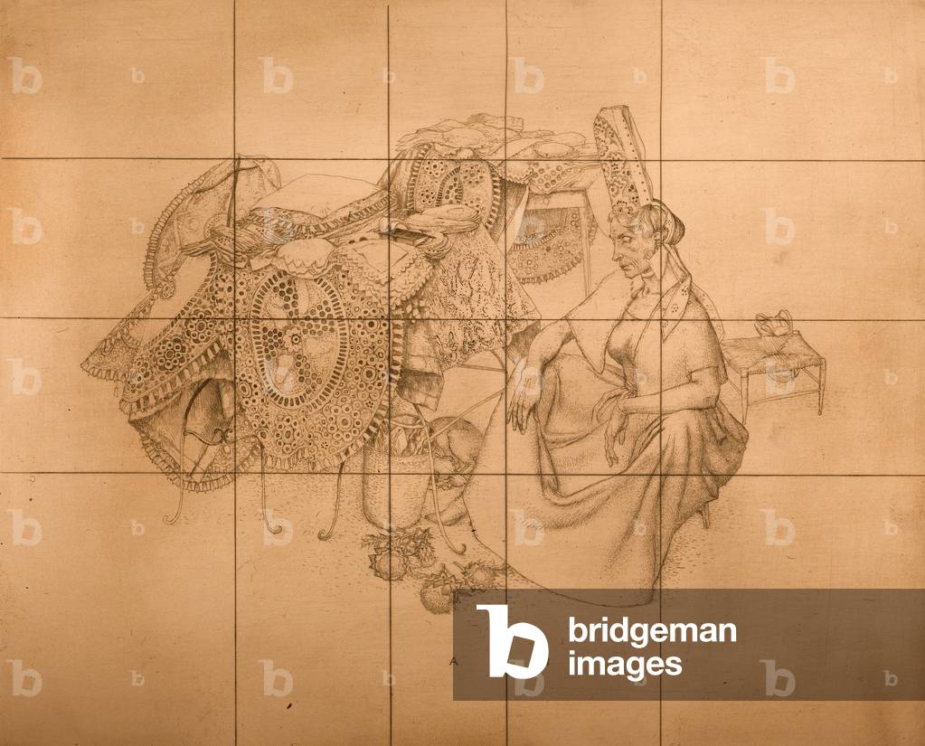 Lacemaker of Chatres (copper etching plate)