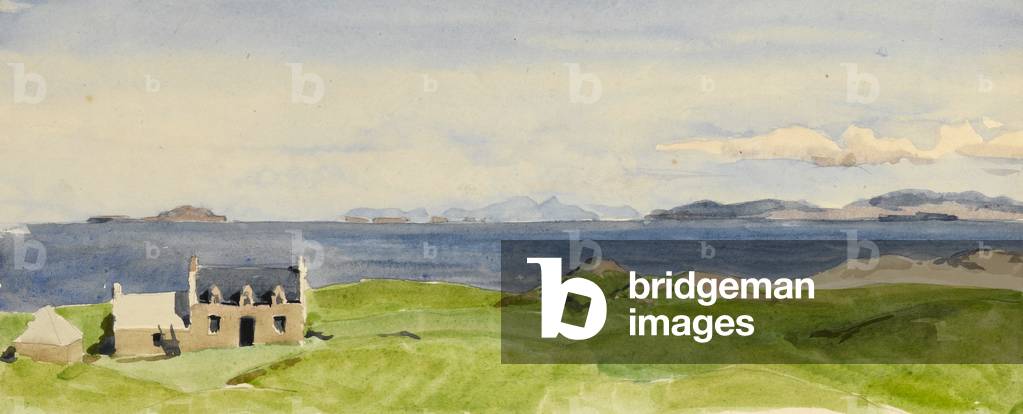 Landscape with farm, possibly Connemara, c.1930 (w/c on paper)