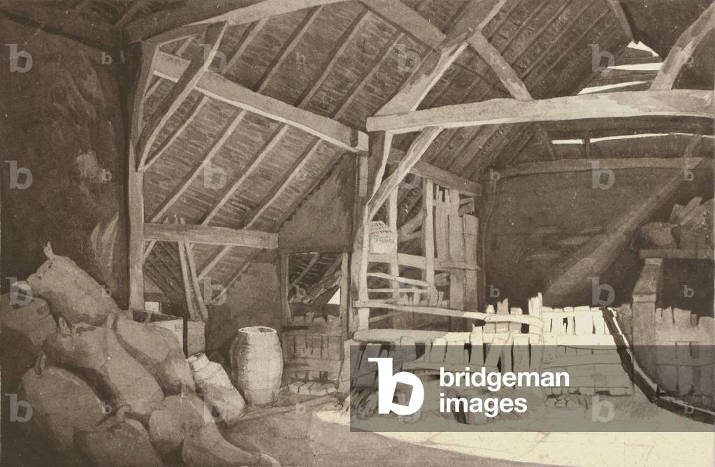The Barn, Cawston Lane Farm, 1939-40 (wash over pencil)