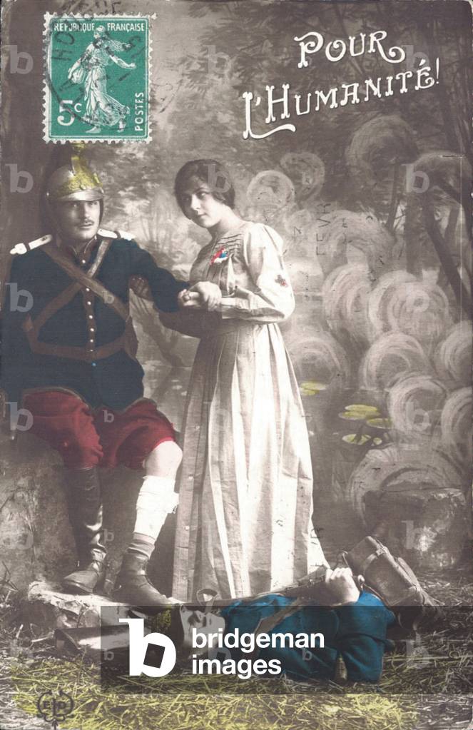 'Pour l'humanité!', postcard (colour litho)