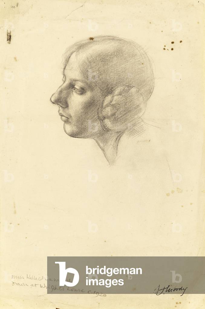 Annunciation Study, Miss Killick, c.1928 (pencil on paper)