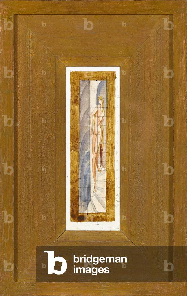Nude descending stairs (w/c on paper) 