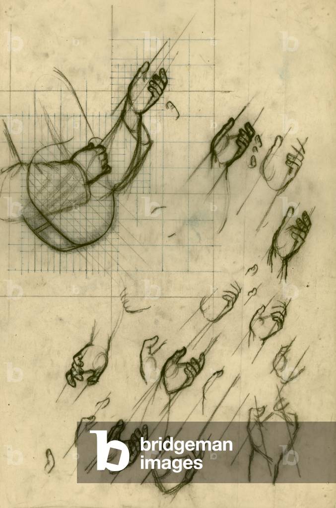 Study for Morley College Mural (charcoal on paper)