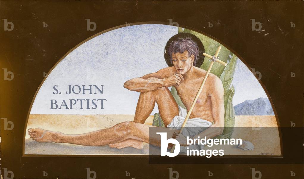 St. John the Baptist, 1929 (w/c with gold)