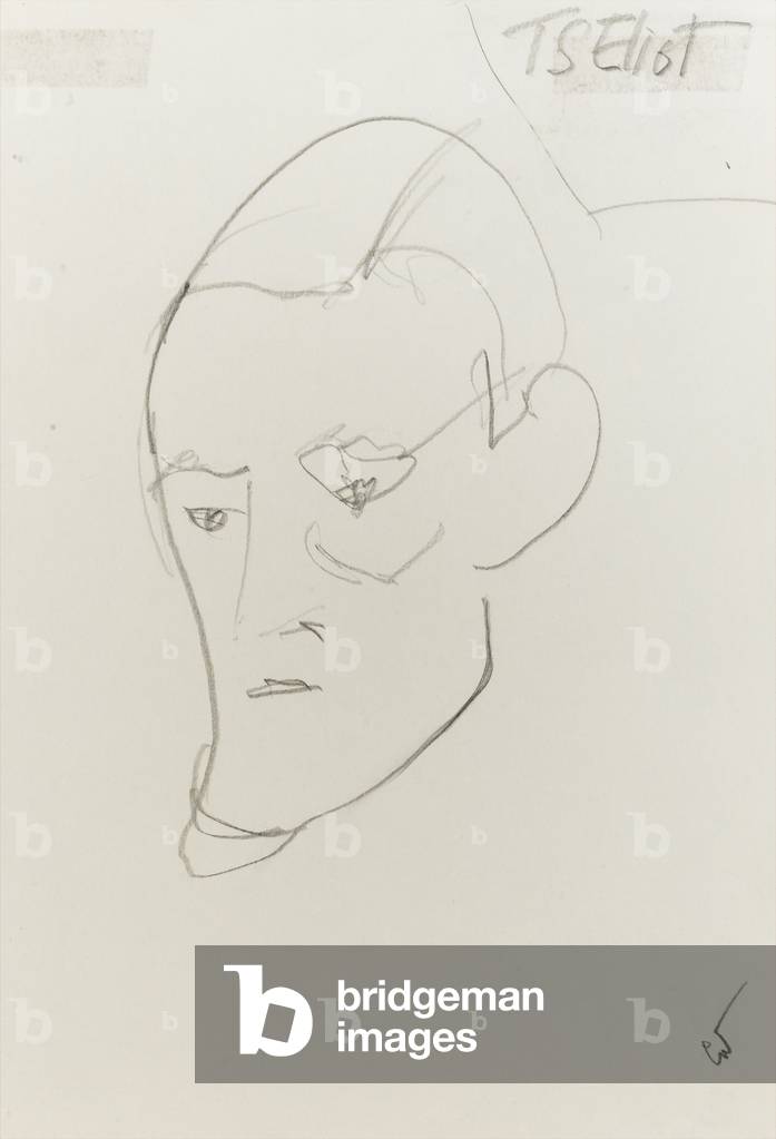 T. S. Eliot (pencil on paper)
