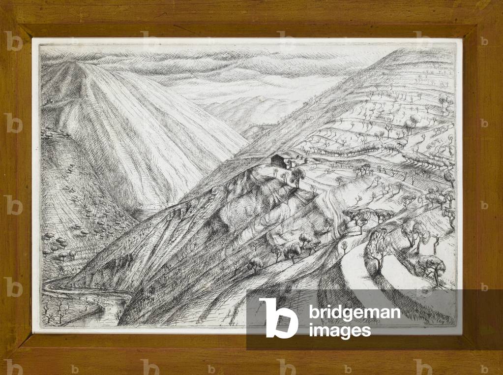 Before Assisi, 1931 (engraving)