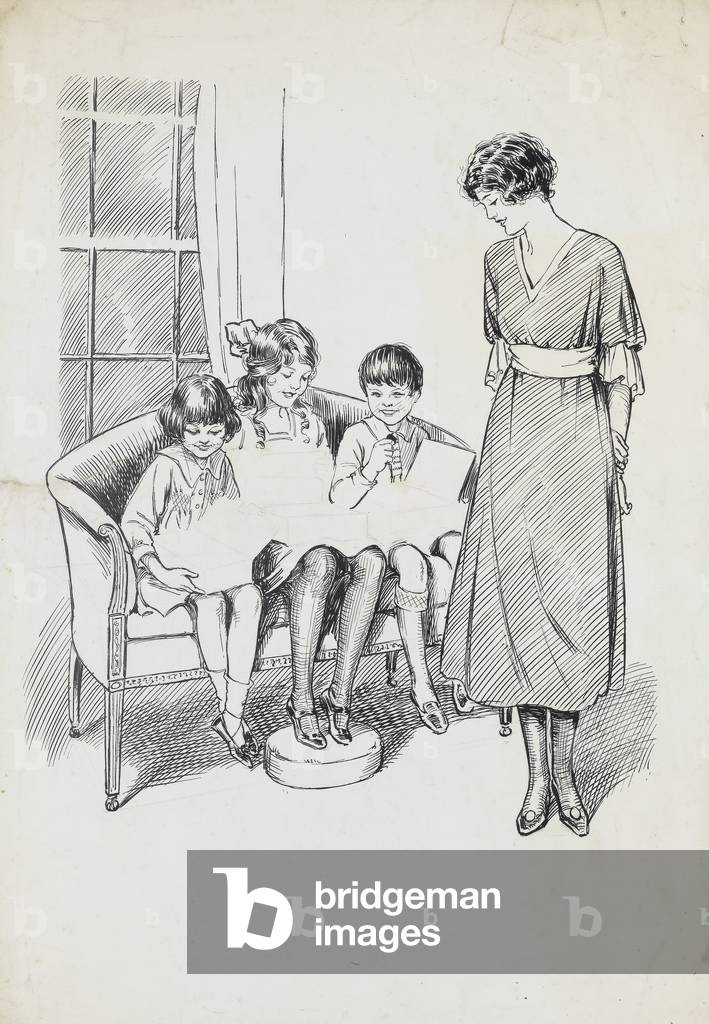 Mother and three children