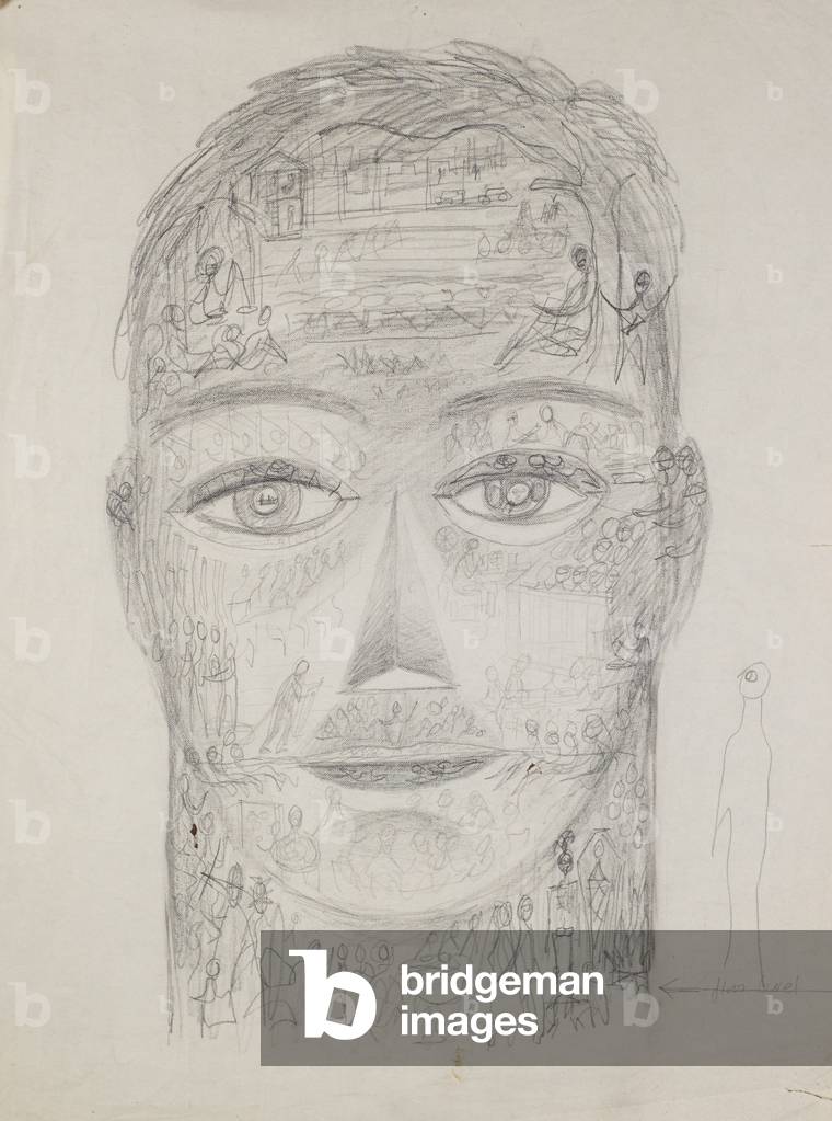 Study for Man at Work - a Century of Technical and Social Progress, 1961 (pencil)