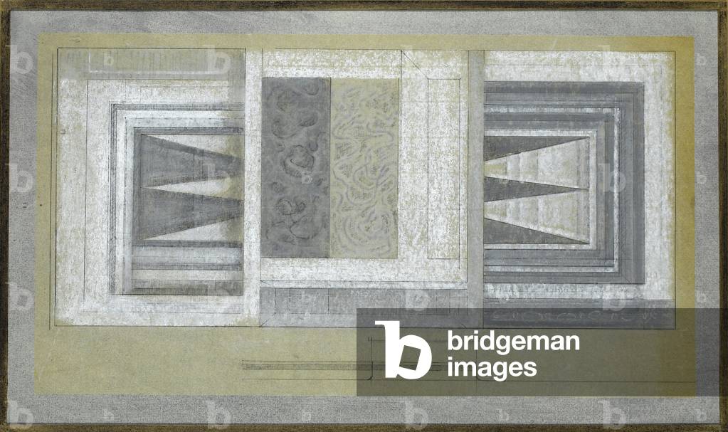 Study for the First Students Union Mural, c.1964 (gouache over pencil on paper)