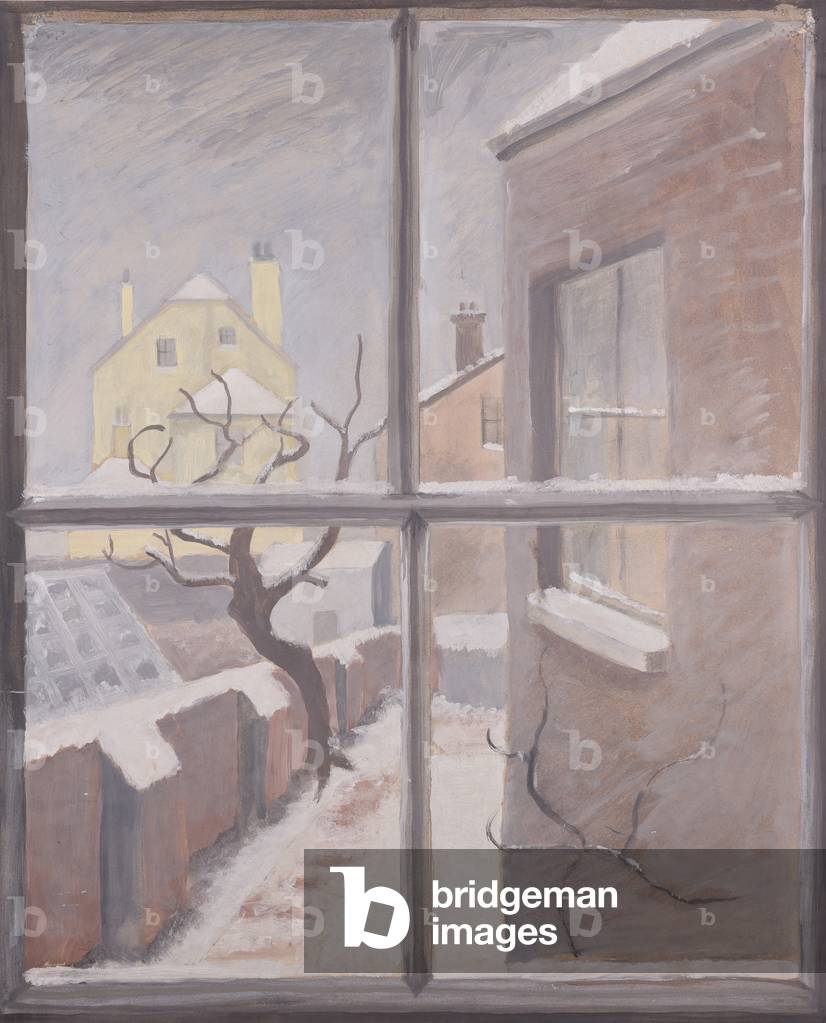 Langford; view through a window (second year composition) (gouache on paper)