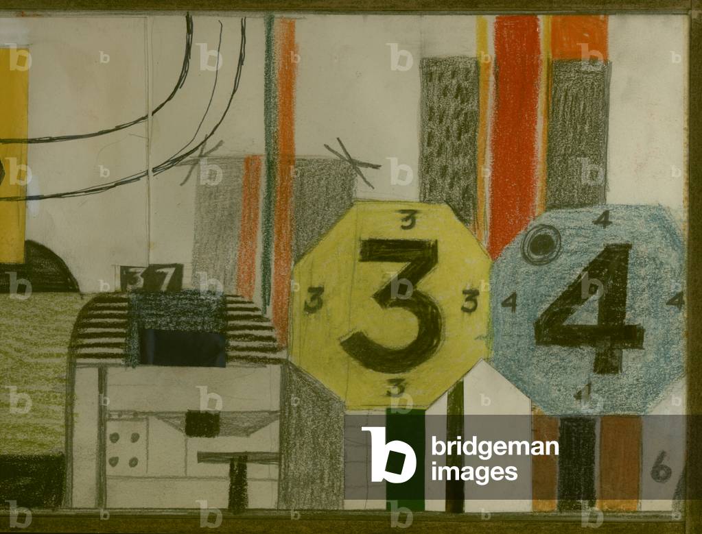 Royal Mail Mural Design, 1961 (pencil, ink & wax collage)