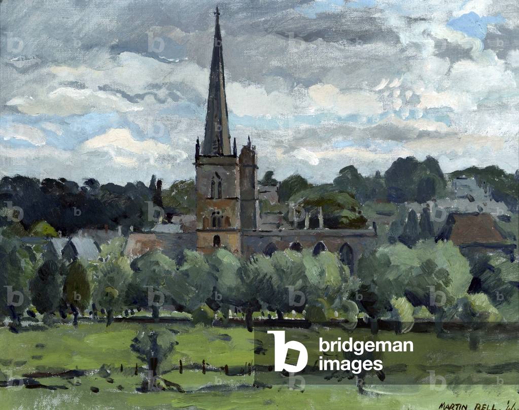 Landscape with a Church, 1944 (oil on canvas)