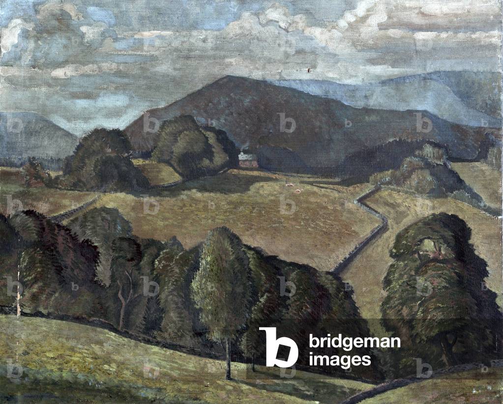 Sunny Day, Hawkeshead, Cumbria (oil on canvas)