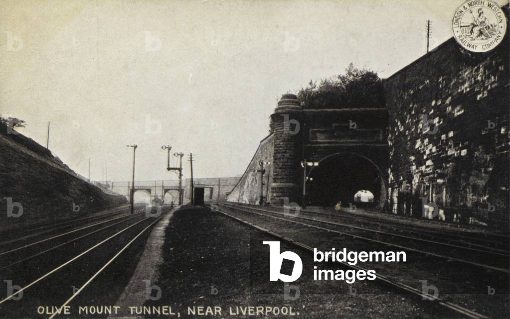 Olive Mount Tunnel, near Liverpool (b/w photo)