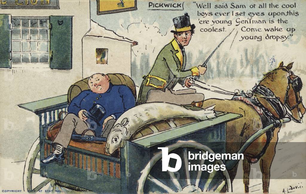 Pickwick Papers (colour litho)