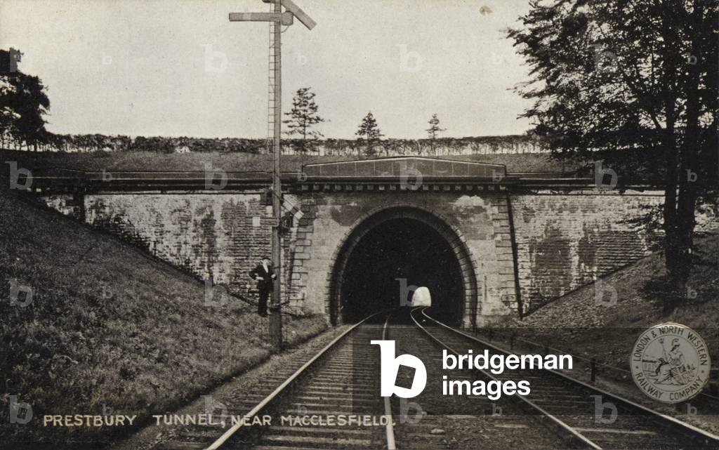 Prestbury Tunnel, near Macclesfield (b/w photo)