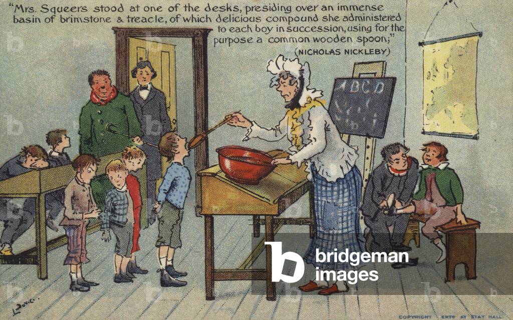 Nicholas Nickleby (colour litho)