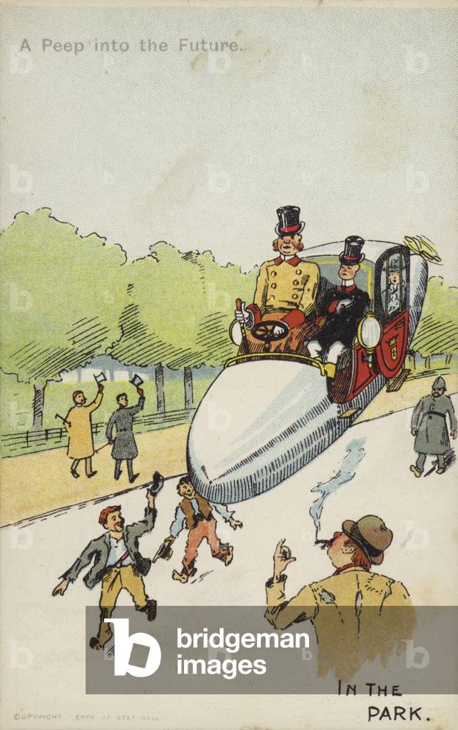 In the Park (colour litho)