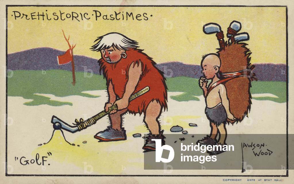 Prehistoric Pastimes (colour litho)