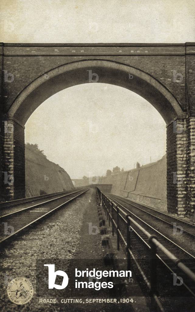 Roade Cutting, September 1904 (b/w photo)