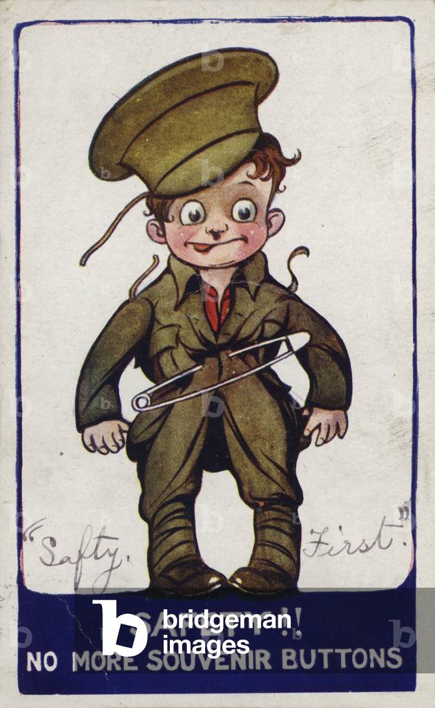 Safety, No more souvenir buttons (colour litho)