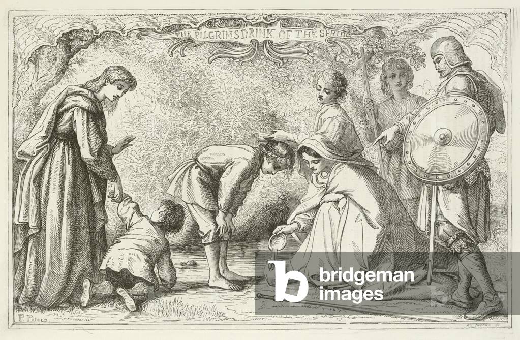 Illustration for The Pilgrim's Progress by John Bunyan (engraving)