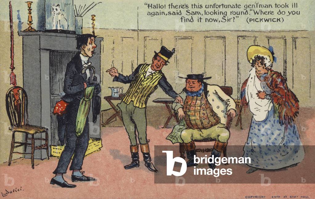 Pickwick Papers (colour litho)