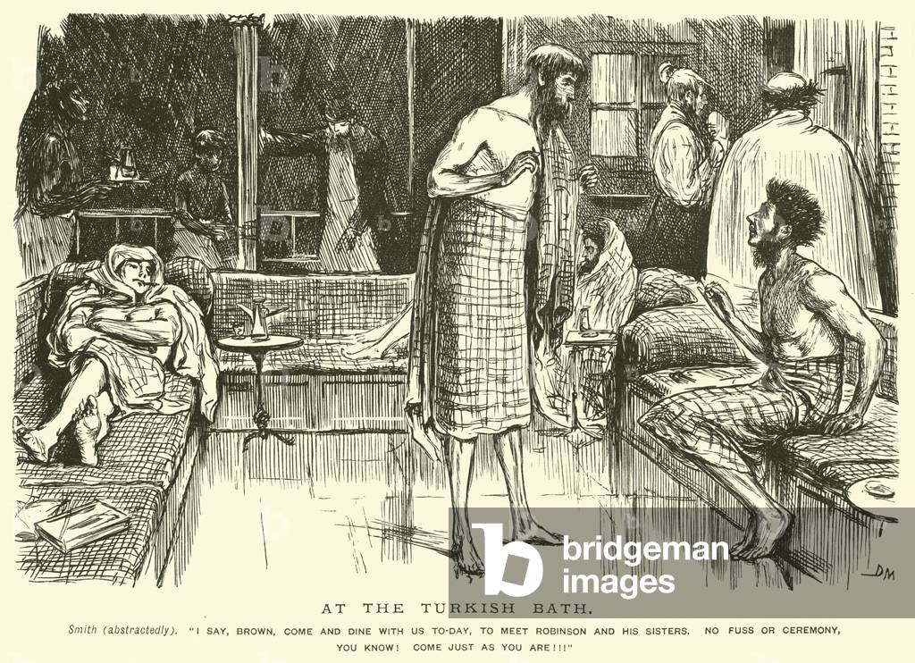 At the Turkish Bath (engraving)