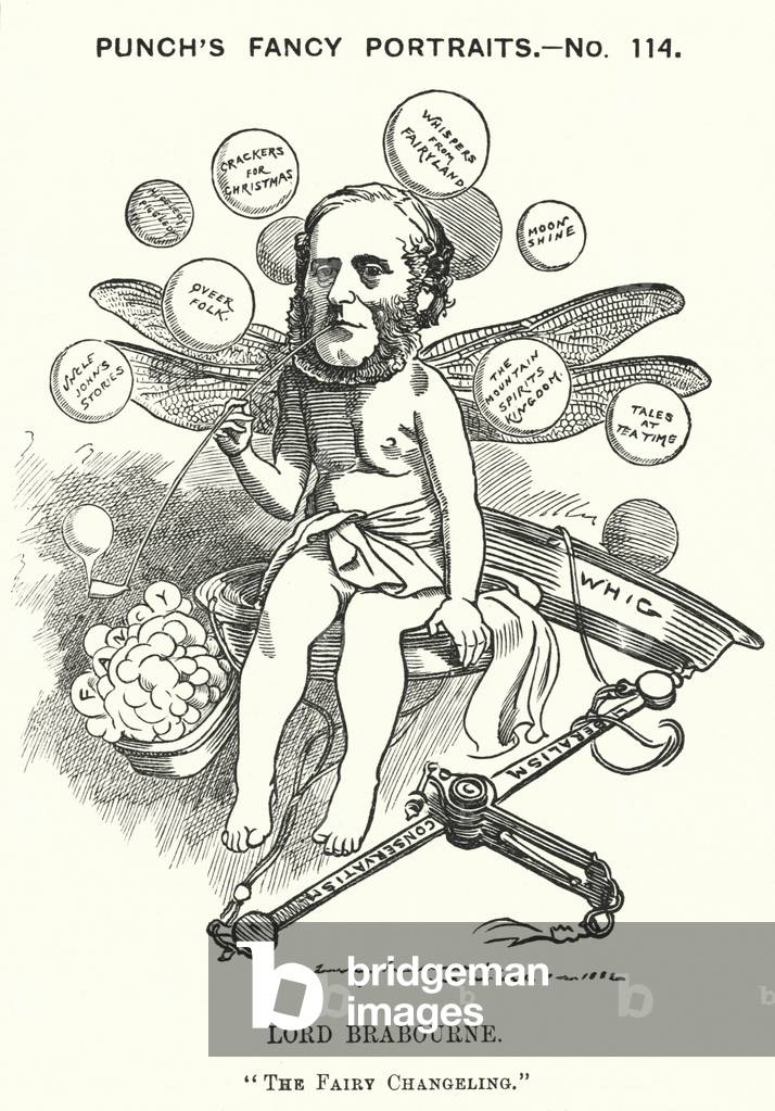 Punch cartoon: Edward Knatchbull-Hugessen, 1st Baron Brabourne, English Liberal politician and author (engraving)