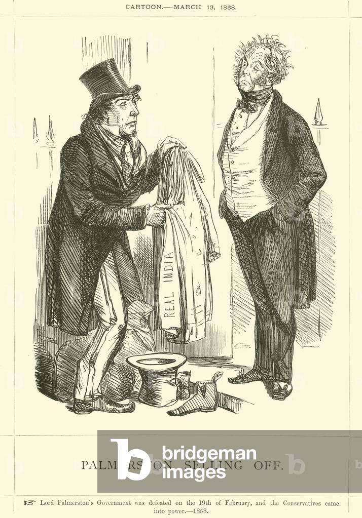 Palmerston selling off (engraving)
