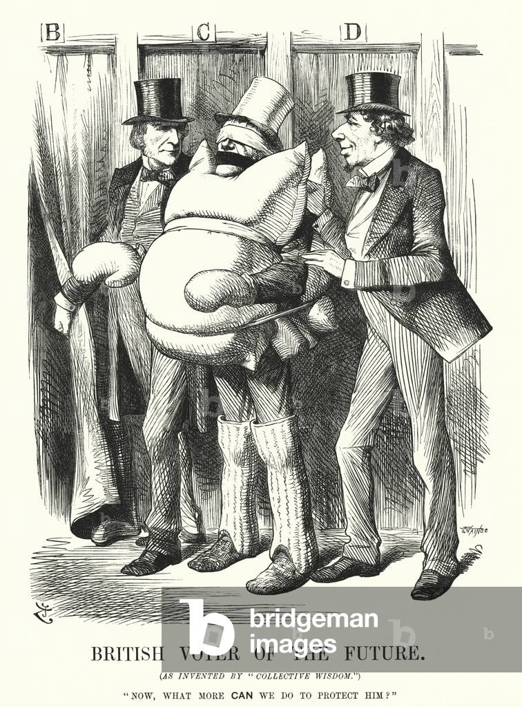 Punch cartoon: British Voter of the Future (engraving)