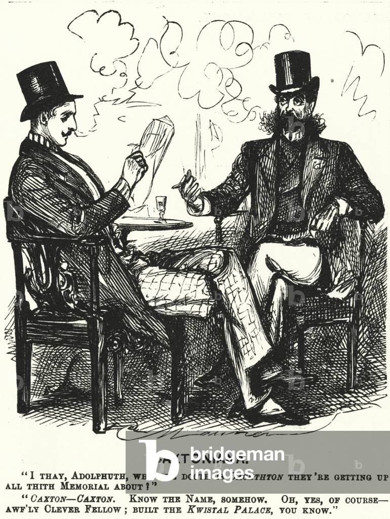 Punch cartoon: Caxtoniana (engraving)