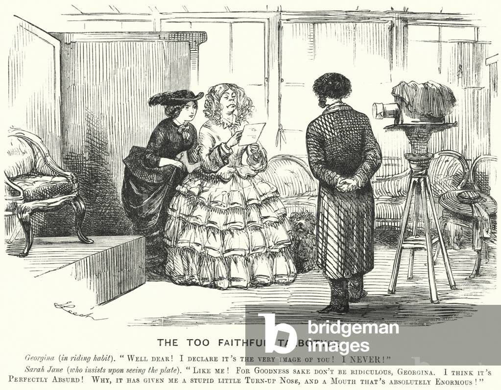 Punch cartoon: The Too Faithful Talbotype (engraving)